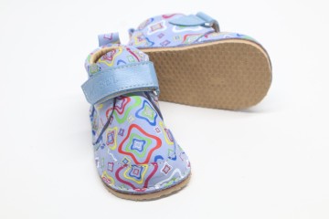 Pantofi barefoot piele naturală Bebe băieți